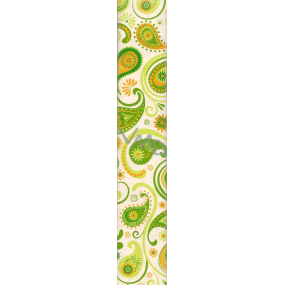 Nekupto Darčekový baliaci papier 70 x 150 cm Klasik zeleno oranžové vzory