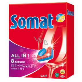 Somat All In 1 8 Actions tablety do umývačky riadu 52 kusov