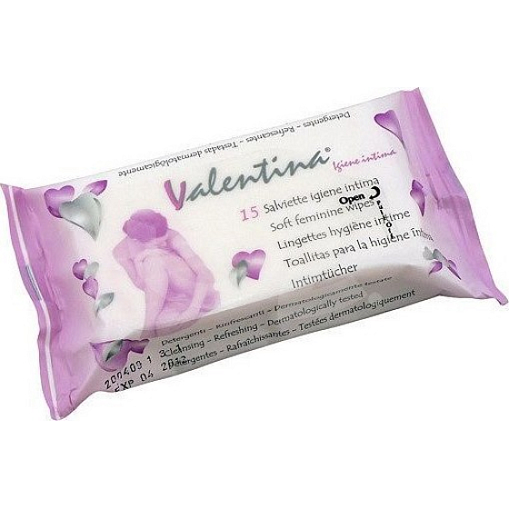 Stenago Valentina Intimate vlhčené obrúsky na intímnu hygienu 15 kusov