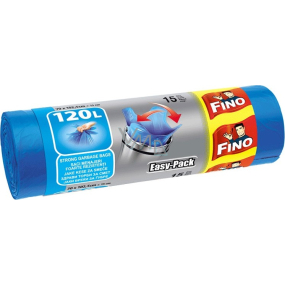 Fino Easy Pack Vrecia na odpad modrej, 22 mikrometrov, 120 litrov, 70 x 101,5 cm, 15 kusov