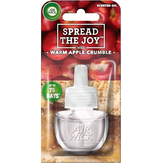 Air Wick Spread The Joy Warm Apple Crumble - Čerstvo upečený jablkový koláč elektrický osviežovač náhradná náplň 19 ml