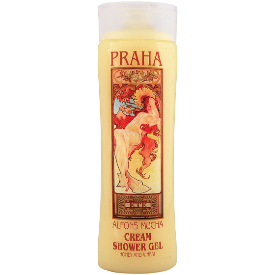 Bohemia Gifts Alfons Mucha Med a obilia sprchový gél 200 ml