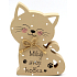 Nekupto Pets drevený nápis I love my cat 12 x 9 x 1,5 cm