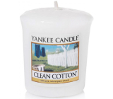 Yankee Candle Clean Cotton - Čistá bavlna vonná sviečka votívny 49 g