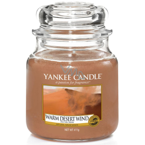 Yankee Candle Warm Desert Wind - Teplý púštne vietor vonná sviečka Classic strednej sklo 411 g