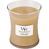 Woodwick At the Beach - Na pláži vonná sviečka s dreveným knôtom a viečkom sklo stredná 275 g