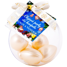 NeoCos Kokos a Vanilka olejové perly do kúpeľa béžovej 5 kusov, darčekové balenie