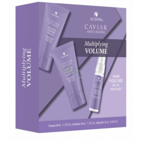Alterna Caviar Multiplying Volume Trial Kit objemový šampón 40 ml + ľahký kondicionér 40 ml + Volume Styling Mist stylingový objemový sprej 25 ml, kozmetická cestovná sada
