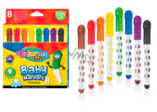 Colorino Fixky Smile, s guľatou špičkou 8 farieb pre deti