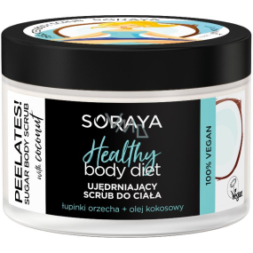 Soraya Healthy Body Diet Kokosový olej spevňujúci prírodné cukrový peeling 200 ml