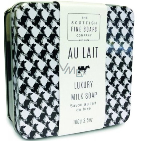 Scottish Fine Soaps Au Lait tuhé toaletné mydlo v plechu 100 g