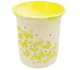 Aromalampa porcelánová so žltými motýlikmi 11 cm
