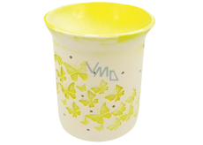 Aromalampa porcelánová s žltými motýlikmi 11 cm