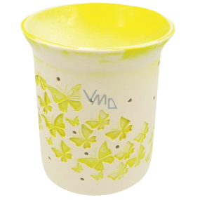 Aromalampa porcelánová so žltými motýlikmi 11 cm
