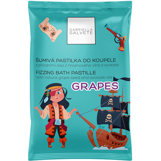 Gabriella Salvete Fizzing Bath Pastille Grapes šumivá pastilka do kúpeľa 40 g