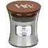 Woodwick Fireside - Oheň v krbe vonná sviečka s dreveným knôtom a viečkom sklo malá 85 g