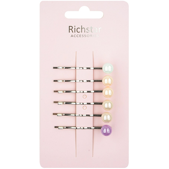 Richstar Príslušenstvo Perlový špendlík s perlou 5 cm 6 kusov