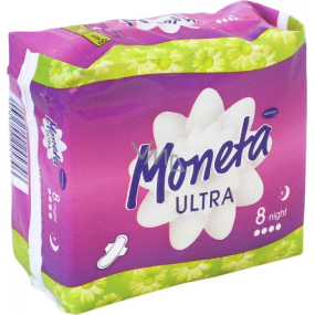 Ria Moneta Ultra Night intímne vložky s krídelkami 8 kusov
