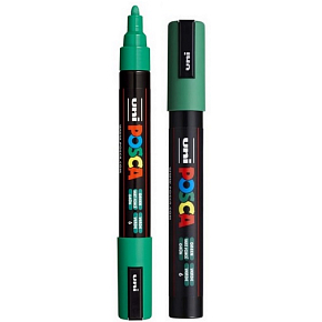 Posca Univerzálny akrylový popisovač 1,8 - 2,5 mm zelený PC-5M