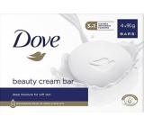 Dove Beauty Cream Bar krémové toaletné mydlo 4 x 90 g