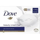 Dove Beauty Cream Bar krémové toaletné mydlo 4 x 90 g