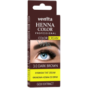 Venita Henna Color krémová farba na obočie 3.0 Tmavohnedá 30 g