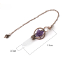 Quartz Merkaba kyvadlo + číry kremeň + bronz, prívesok z prírodného kameňa 7,7 cm, retiazka cca 26,5 cm