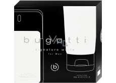 Bugatti Signature White toaletná voda 100 ml + sprchový gél 200 ml, darčeková súprava pre mužov