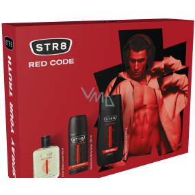 Str8 Red Code voda po holení 50 ml + deodorant sprej 150 ml + sprchový gél 250 ml, kozmetická sada pre mužov