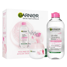 Garnier Skin Naturals Rose Cream pleťový krém 50 ml + Skin Naturals All-in 1 micelárna voda 400 ml, kozmetická sada pre ženy
