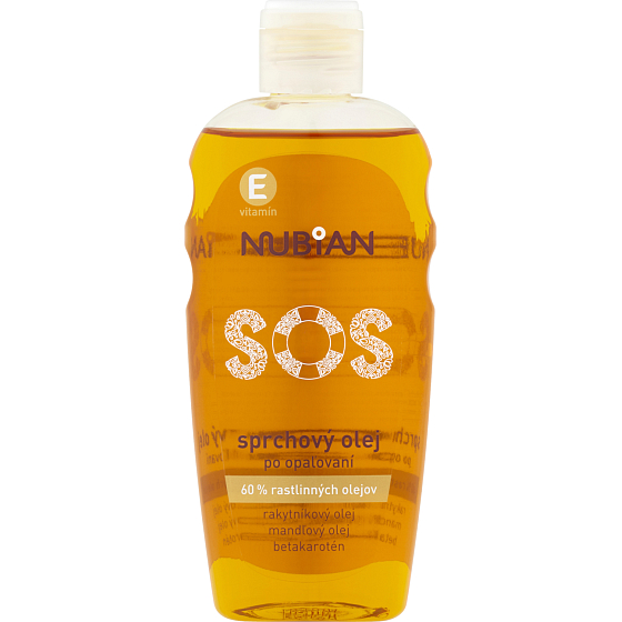 Nubian SOS sprchový olej po opalovaní, 200 ml