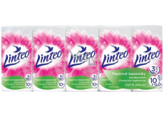 Linteo Soft & Delicate papierové vreckovky 3 vrstvové 10 x 10 kusov