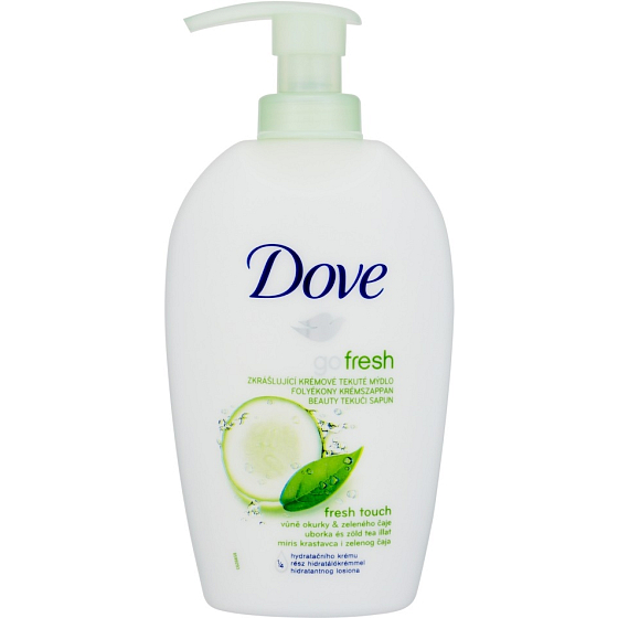Dove Go Fresh Touch Uhorka & Zelený čaj tekuté mydlo s dávkovačom 250 ml