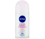 Nivea Pearl & Beauty guličkový antiperspirant dezodorant roll-on pre ženy 50 ml