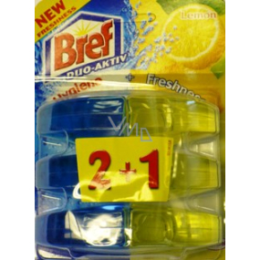 Bref Duo Aktiv Extra Clean & Fresh Lemon WC gél náhradný záves 3 x 60 ml