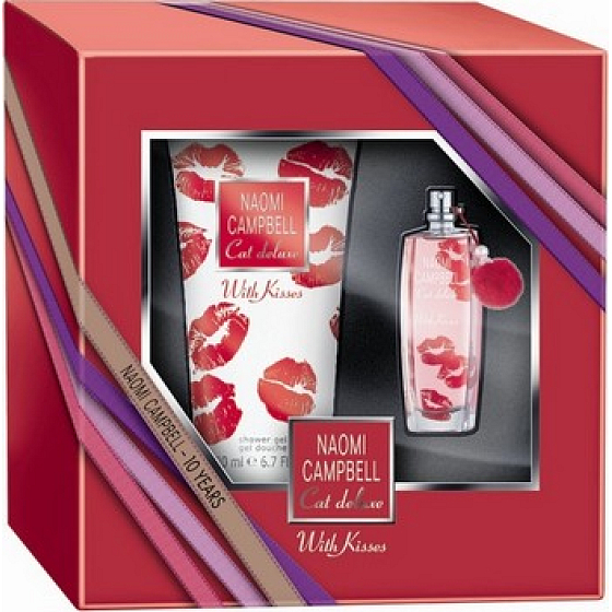 Naomi Campbell Cat Deluxe With Kisses toaletná voda 15 ml + sprchový gél 200 ml, darčeková sada