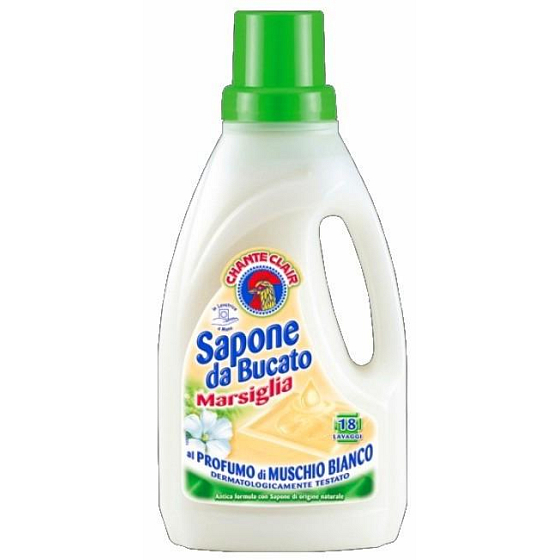 Chante Clair Chic Sapone da Bucato Muschio Bianco Marsiglia Bílý Mošus tekuté pracie mydlo 18 dávok 1 l