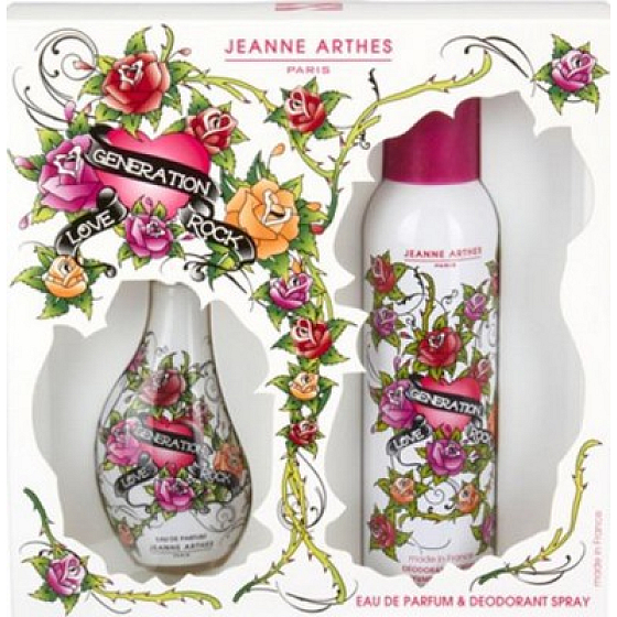 Jeanne Arthes Love Generation Rock toaletná voda pre ženy 60 ml + dezodorant sprej 200 ml, darčeková sada