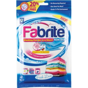 Fabrite Fresh Linen prací prášok plátky 20 praní 20 kusov