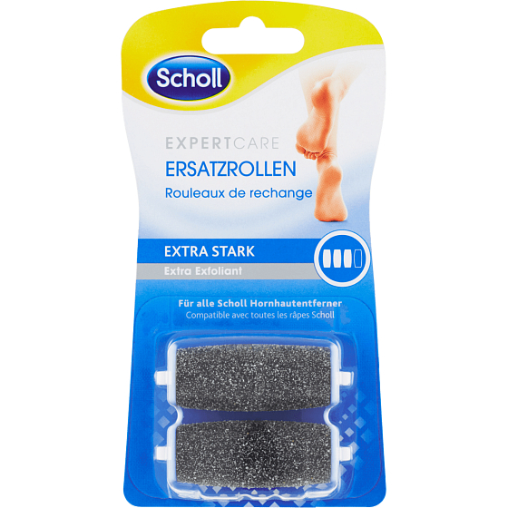 Scholl Expert Care Extra Exfoliant extra drsné s morskými minerálmi náhradné hlavice do elektrického pilníka 2 kusy