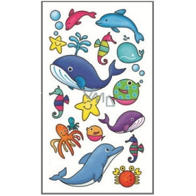 Tetovacie obtlačky farebné detské Morský svet 15 x 8,5 cm
