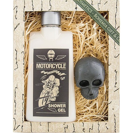 Bohemia Gifts Motorcycle Vintage sprchový gél 200 ml + toaletné mydlo 50 g, kozmetická sada