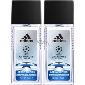 Adidas UEFA Champions League Arena Edition parfumovaný deodorant sklo pre mužov 2 x 75 ml, duopack