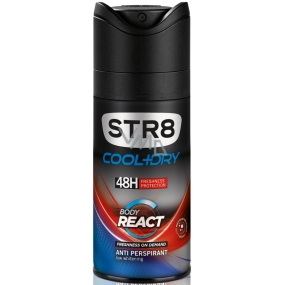 Str8 Cool + Dry Body React antiperspirant deodorant sprej pre mužov 150 ml