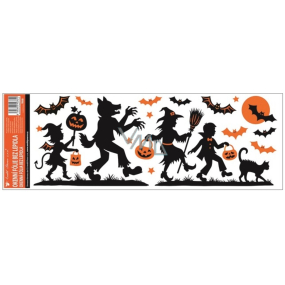 Okenná fólia bez lepidla s glitrami Halloween 59 x 21 cm č.4
