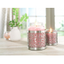 Yankee Candle Matrix Brushed Silver svietnik kovový na stredné a veľké vonné sviečky Classic
