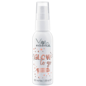 Essence Glow To Go Illuminating Setting fixačný sprej na make-up 50 ml