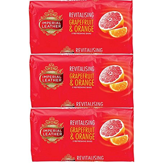 Cussons Imperial Leather Revitalising Grapefruit & Orange toaletné mydlo 3 x 100 g