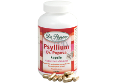 Dr. Popov Psyllium Rozpustná vláknina, navodzuje pocit sýtosti, podporuje metabolizmus kapsule 120 kusov 104 g