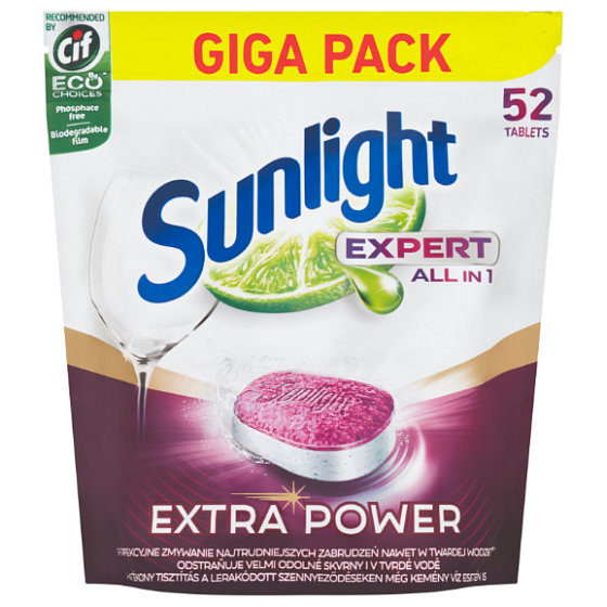 Sunlight Expert All in 1 Regular tablety do umývačky 52 tabliet